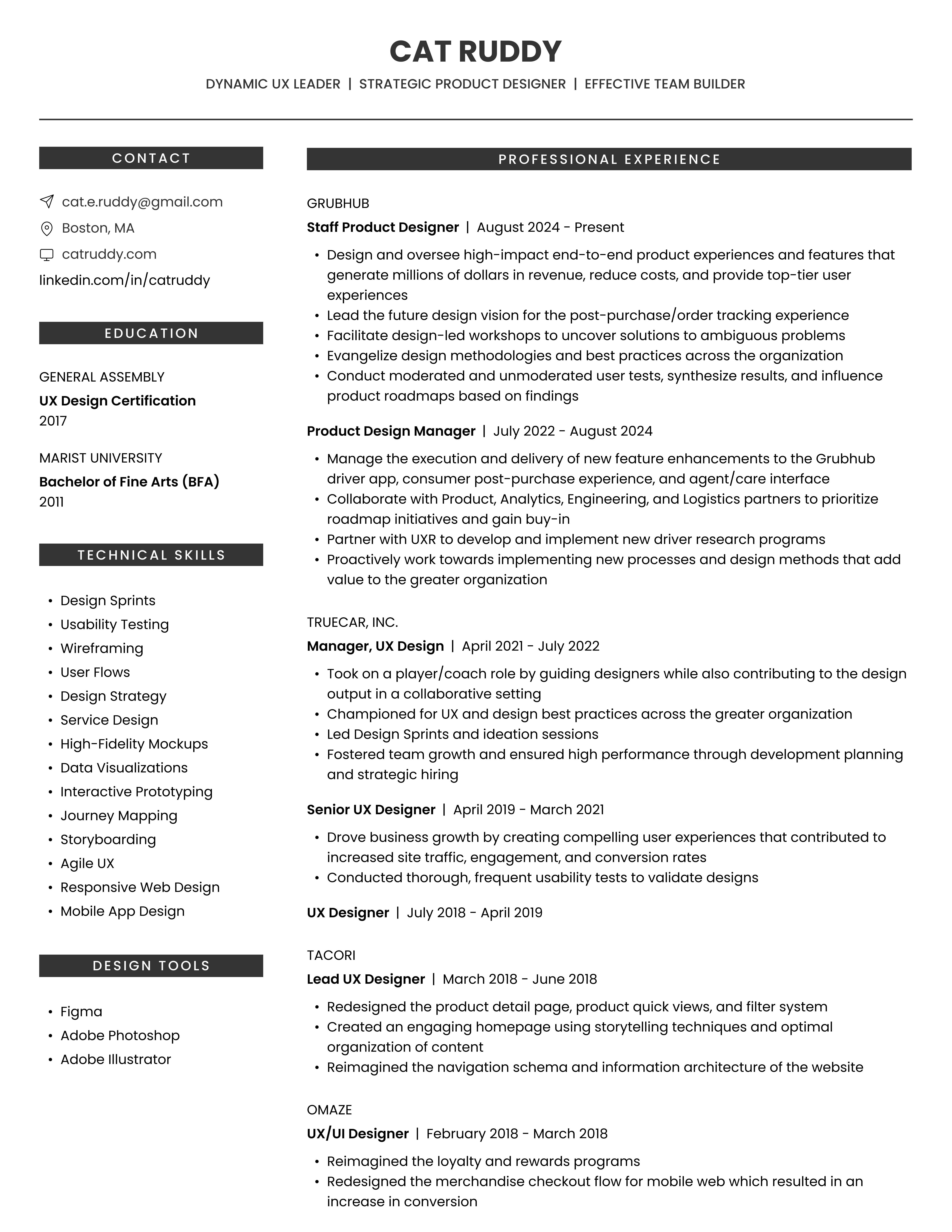 Cat Ruddy 2025 Resume